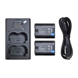Bộ sạc kèm 2 pin RAVPower RP-BC1004 dùng cho Fujifilm NP-W235 - Chính hãng