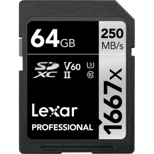 Thẻ nhớ SDXC Lexar 64GB 250MB/s Professional 1667x UHS-II Silver Series