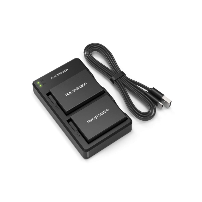 Bộ 2 pin và sạc kép RAVPower RP-BC019 for Canon - Chính hãng (LP-E8)