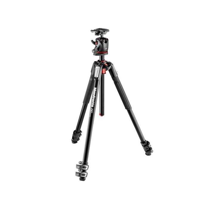Bộ chân máy ảnh Manfrotto 190 ALU 3-S Kit Ball Head Q2 - Chính hãng