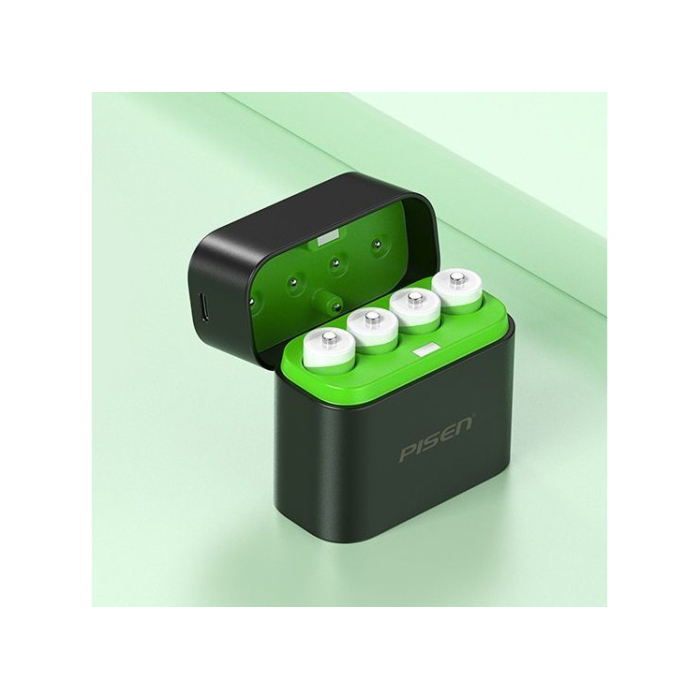 Bộ sạc 4 pin Pisen AA5 (Pisen-4) 3600mWh Li-ion 1.5V - Chính hãng