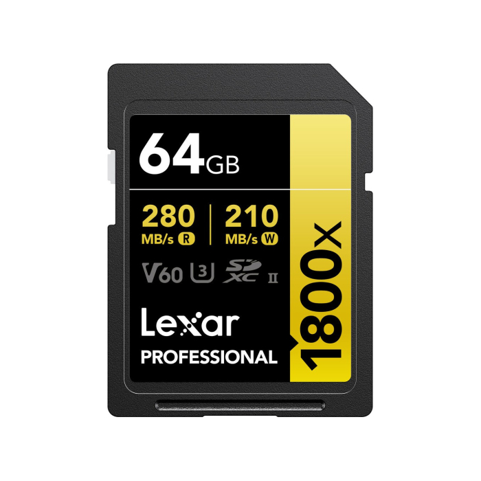 Thẻ nhớ SDXC Lexar 64GB 280MB/s Professional 1800x UHS-II Gold Series