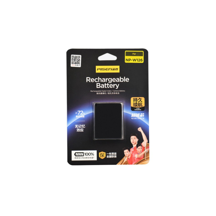 Pin sạc Pisen NP-W126 dùng cho Fujifilm - Chính hãng