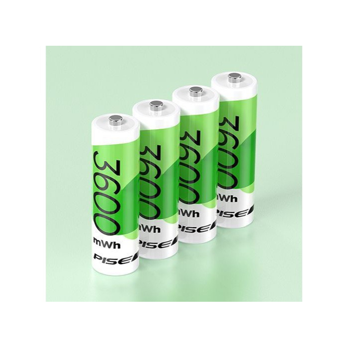Bộ sạc 4 pin Pisen AA5 (Pisen-4) 3600mWh Li-ion 1.5V - Chính hãng