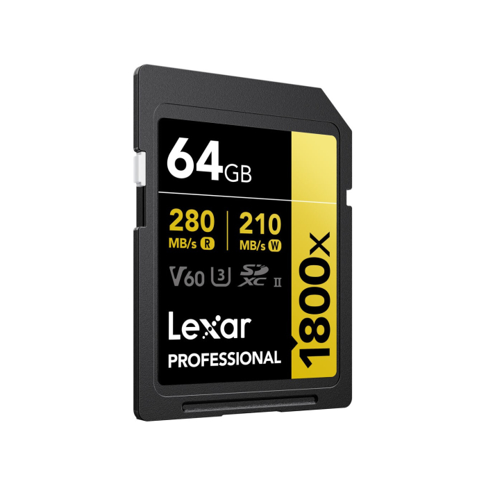 Thẻ nhớ SDXC Lexar 64GB 280MB/s Professional 1800x UHS-II Gold Series
