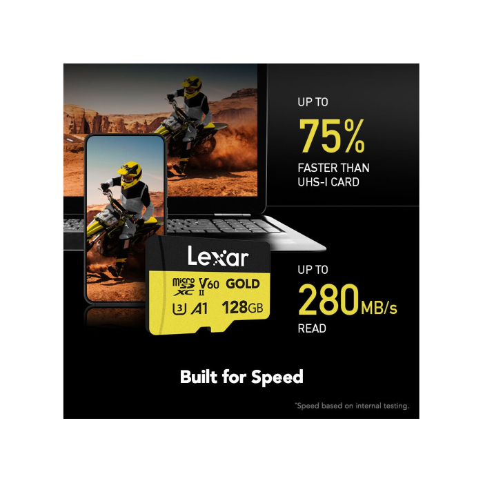 Thẻ nhớ microSDXC Lexar 128GB 280MB/s UHS-II Professional Gold Series