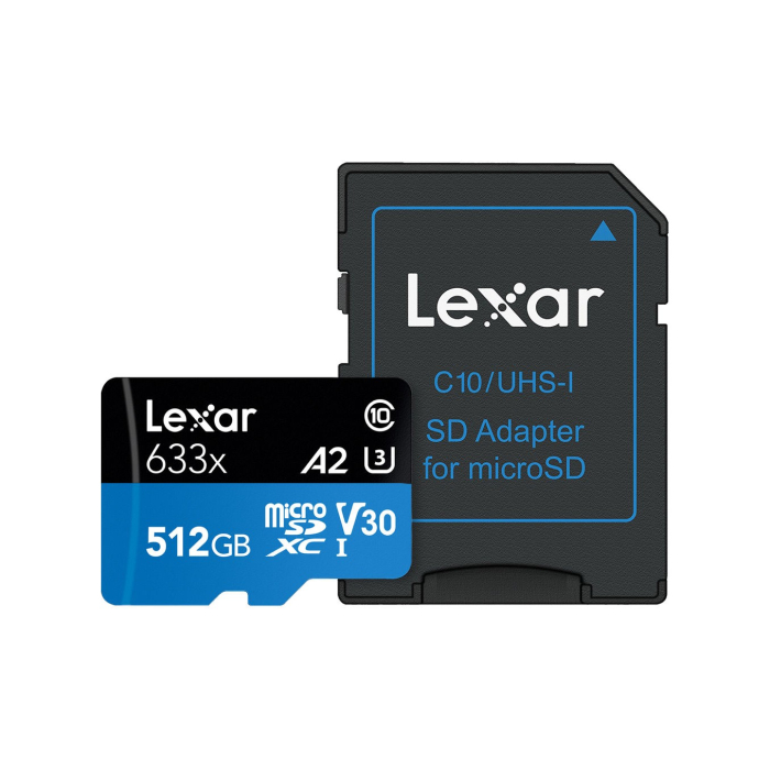 Thẻ nhớ microSDXC Lexar 512GB 100MB/s UHS-I Blue Series