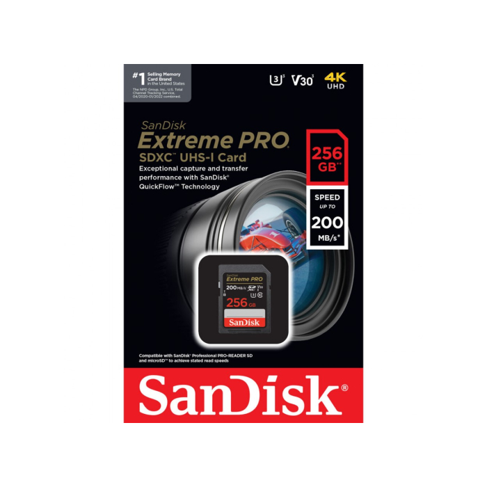 Thẻ nhớ SDXC SanDisk Extreme Pro UHS-I 256GB 200MB/s