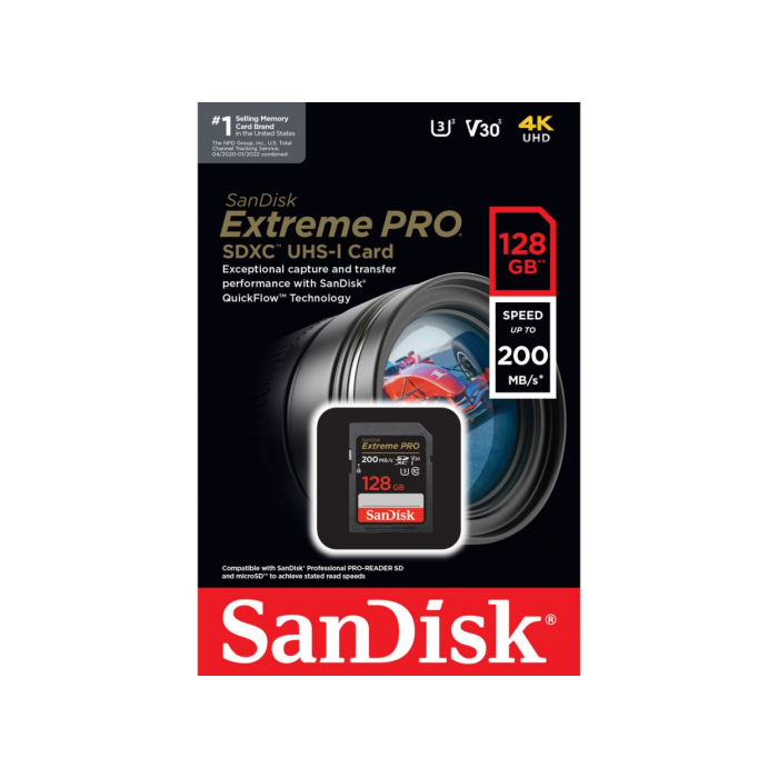 Thẻ nhớ SDXC SanDisk Extreme Pro UHS-I 128GB 200MB/s
