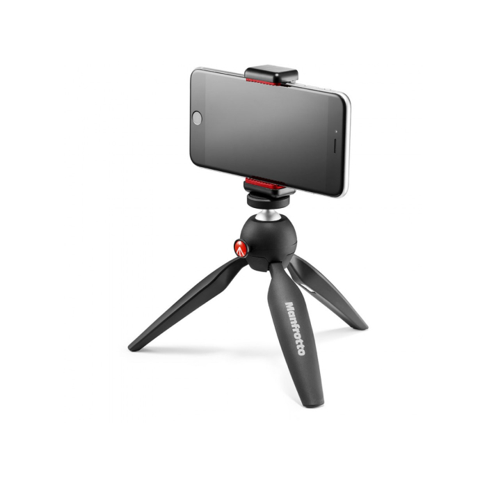 Chân máy Manfrotto PIXI Smart Mini kèm kẹp gắn điện thoại - Chính hãng