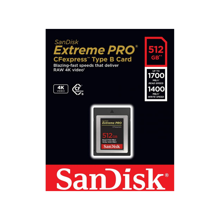 Thẻ nhớ CFexpress SanDisk Extreme PRO Type B 512GB 1700 MB/s