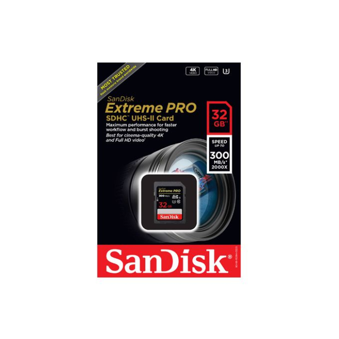 Thẻ nhớ SDHC Sandisk Extreme Pro UHS-II U3 32GB 300MB/s