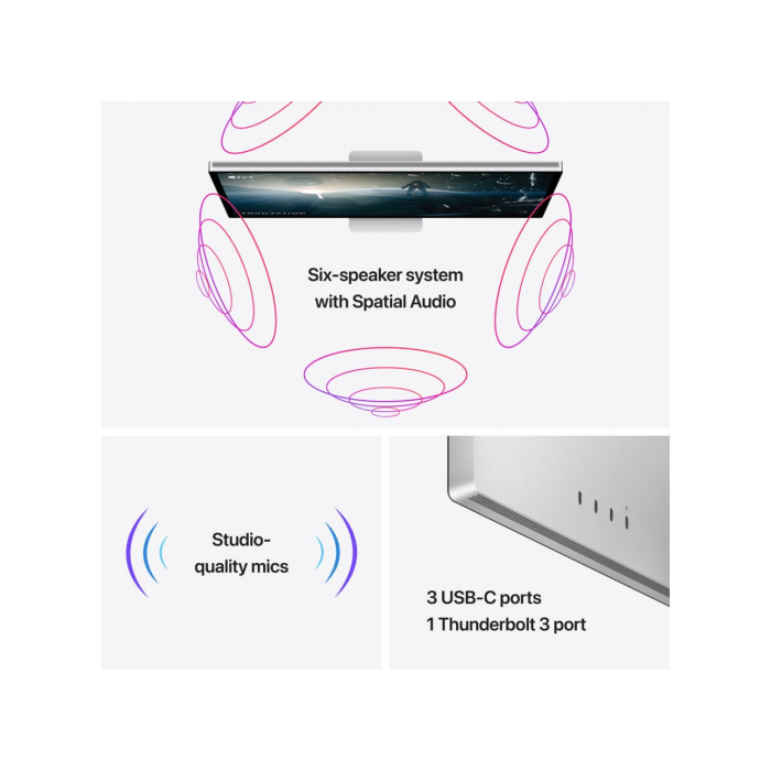 Màn hình Apple Studio Display 27" Retina 5K - (Mặt kính tiêu chuẩn - Chân chỉnh nghiêng và cao) Chính hãng