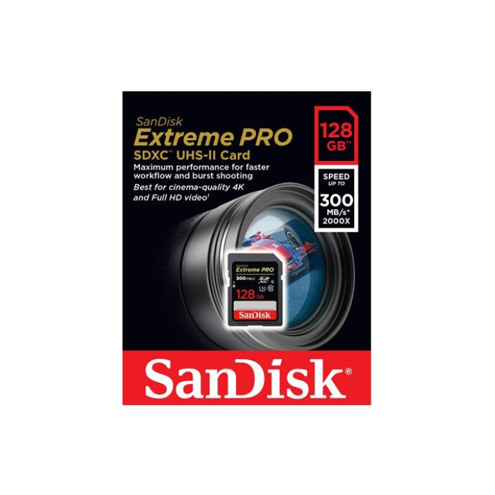 Thẻ nhớ SDHC Sandisk Extreme Pro UHS-II U3 128GB 300MB/s