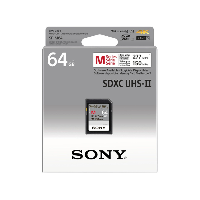 Thẻ nhớ Sony SDXC UHS-II SF-M/T2 64GB 277MB/s