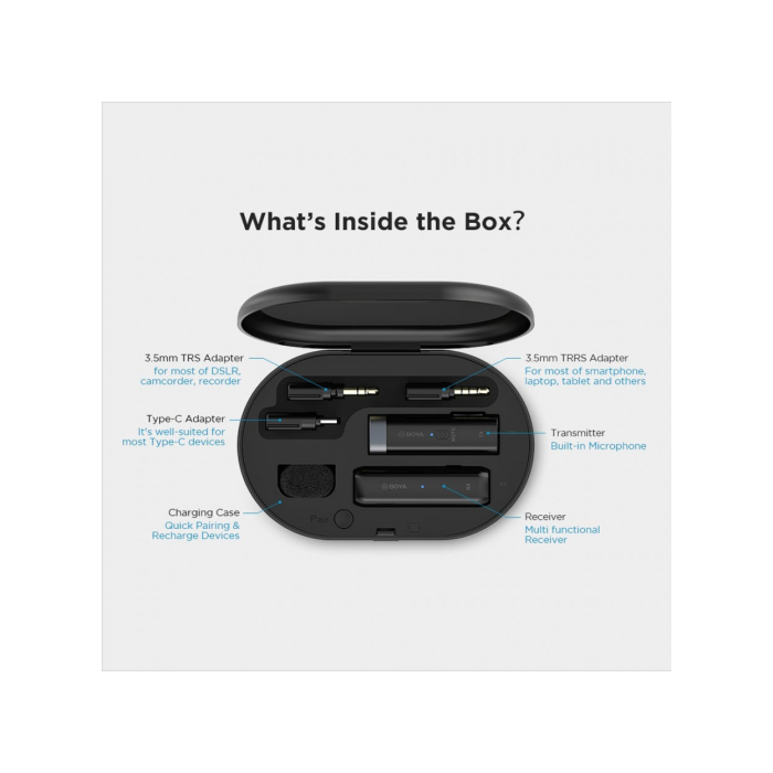 Microphone không dây BOYA BY-WM3U - Chính hãng