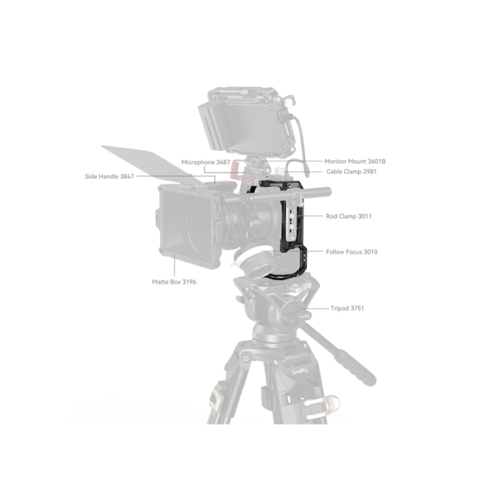 SmallRig HawkLock Quick Release Cage Cho Canon EOS R6 Mark II (4159B) - Chính hãng