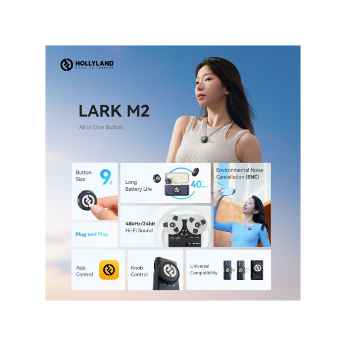 Microphone Hollyland Lark M2 Combo - Chính hãng