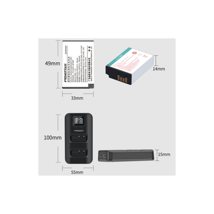 Bộ 2 pin & sạc Pisen LP-E17 dùng cho Canon - Chính hãng