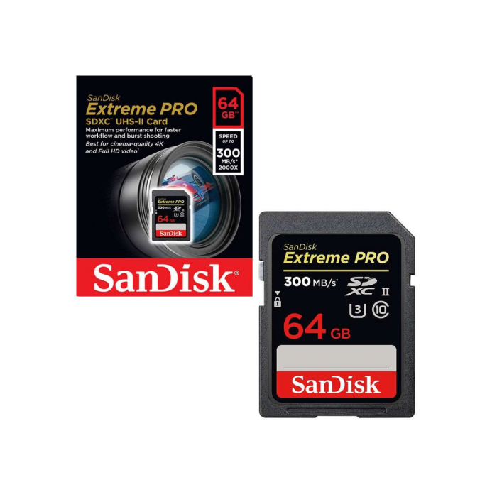 Thẻ nhớ SDHC Sandisk Extreme Pro UHS-II U3 64GB 300MB/s