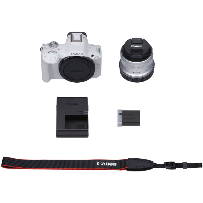 Canon EOS R50 - (Kèm Kit Lens 18-45mm) Trắng Chính hãng 